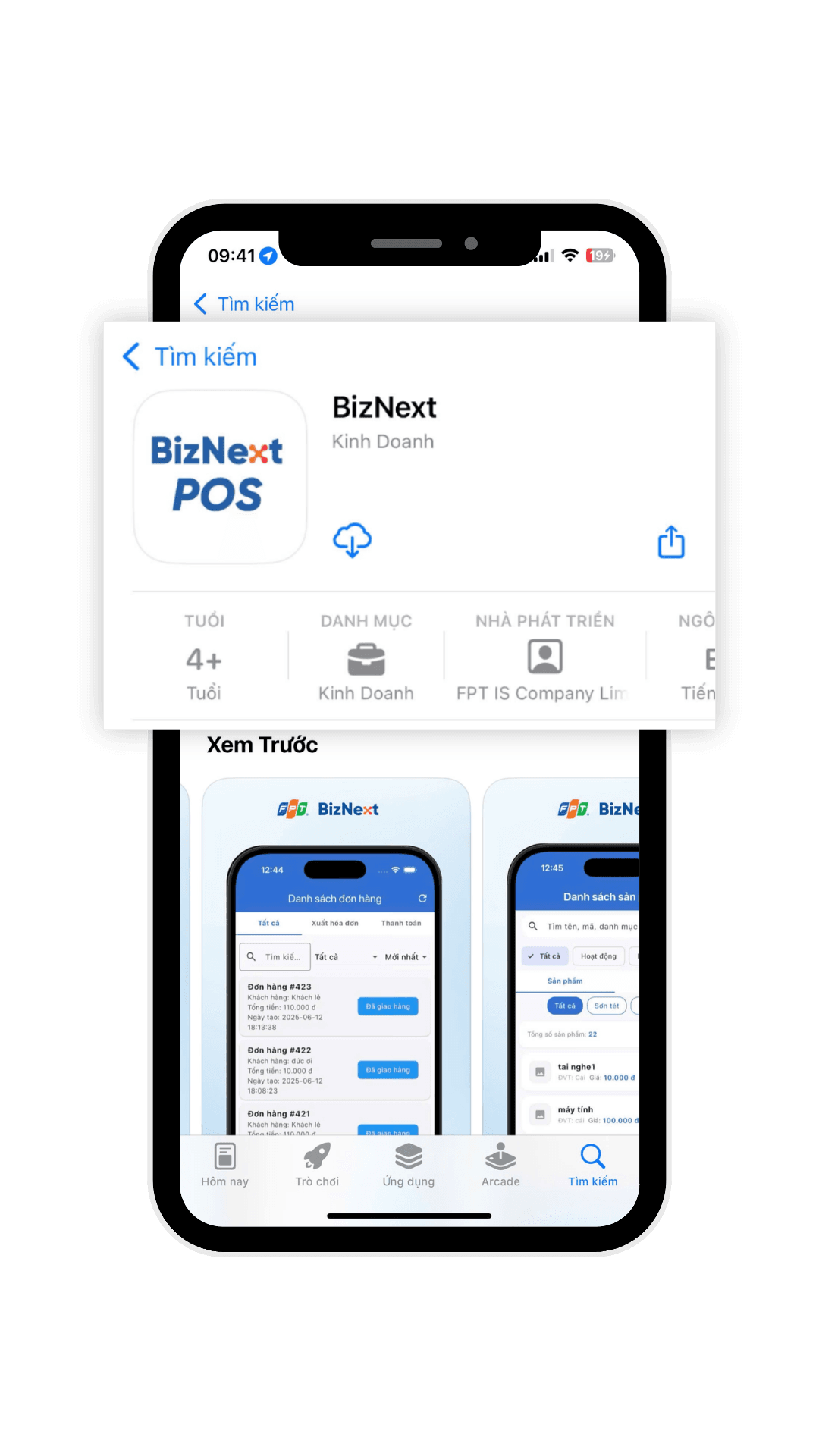 Giao diện BizNext phù hợp nhiều mô hình kinh doanh