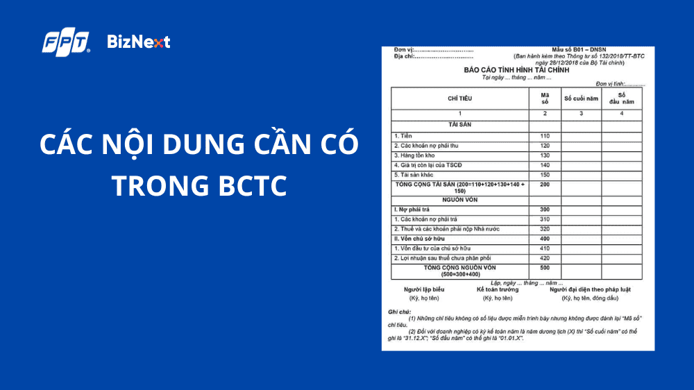 Báo cáo tài chính là gì? Các nội dung cần có trong BCTC