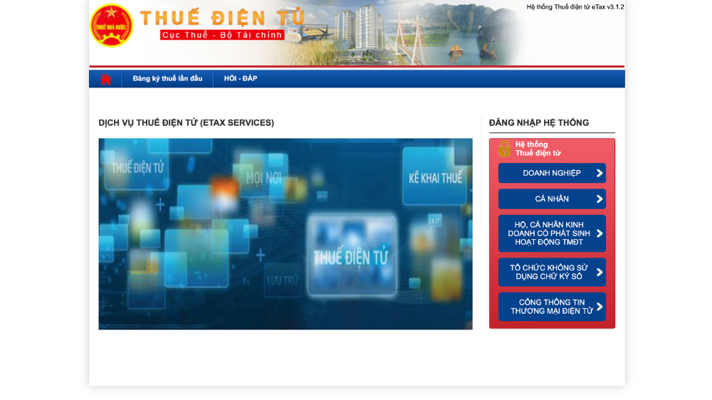 Tra cứu mst qua trang thuế điện tử